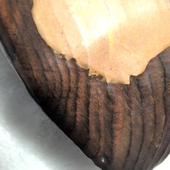 Vtg "Crying Boy" Dorothy Oxboro Indigenous Art Decoupage on Wood 8.5x11" Sealed - Picture 4 of 9